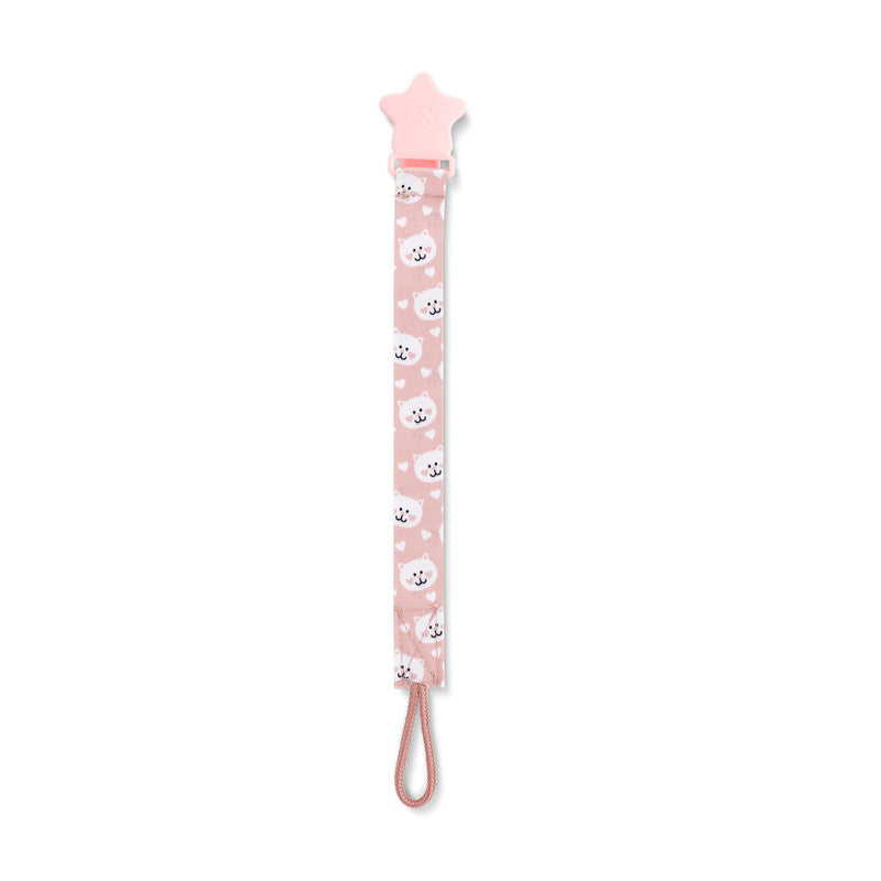 Babyjem Print Pacifier Holder - Pink - Laadlee