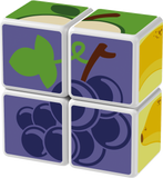 Geomag Magicube Printed Fruit Magnetic Cubes and Cards - 7Pcs
