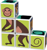 Geomag Magicube Jungle Animals with Magnetic Cubes and Cards - 9Pcs