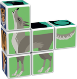 Geomag Magicube Jungle Animals with Magnetic Cubes and Cards - 9Pcs