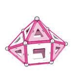 Geomag, Classic Pink Panel Magnetic Construction Set - 68Pcs
