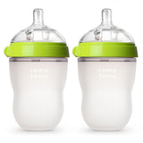Comotomo Natural Feel Baby Feeding Bottle 250ml - Green (Pack Of 2) - Laadlee