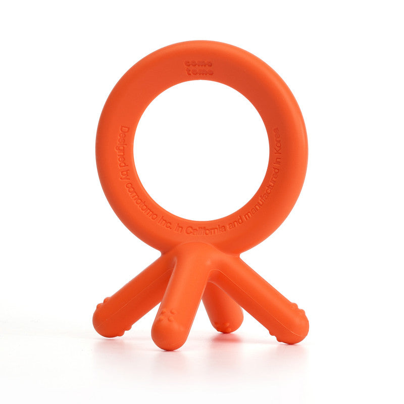 Comotomo Silicone Baby Teether - Orange - Laadlee