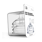Comotomo Natural Teat Silicone Nipples Slow Flow - Transparent - Laadlee