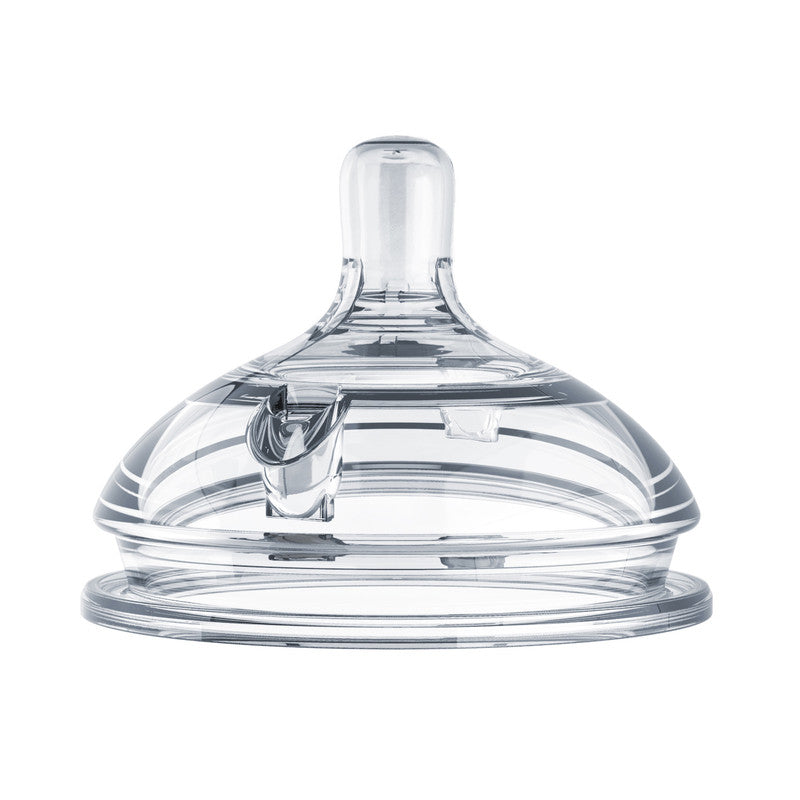 Comotomo Natural Teat Silicone Nipples Medium Flow - Transparent - Laadlee