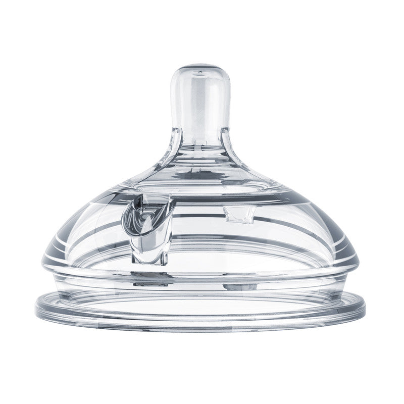Comotomo Natural Teat Silicone Nipples Fast Flow - Transparent - Laadlee