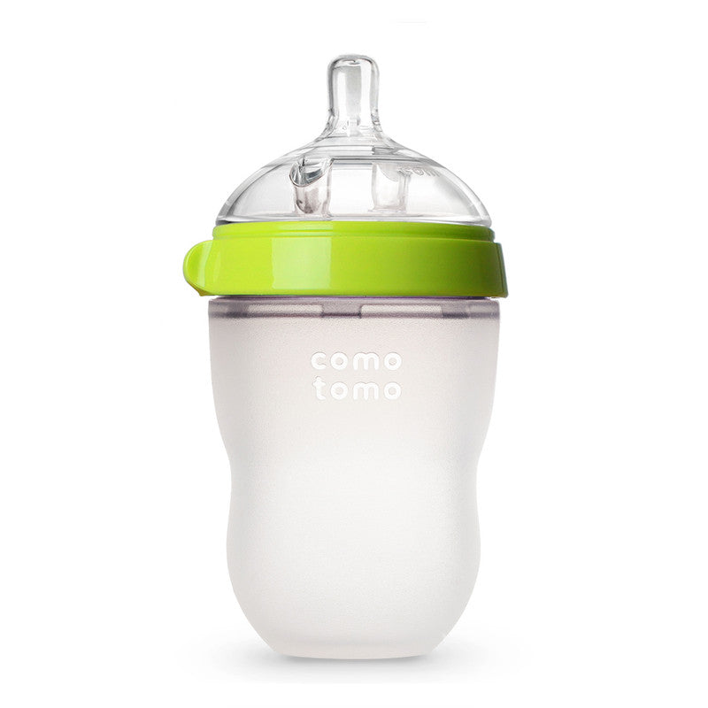 Comotomo Natural Feel Baby Feeding Bottle 250ml - Green - Laadlee