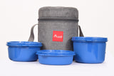 Astro Insulated Lunch Bag with 3-pcs Container Value Pack Set - Blue