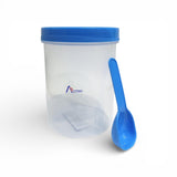 Astro Store Well PP Container with Spoon 750ml - Blue