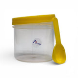Astro Store Well PP Container with Spoon 500ml - Yellow
