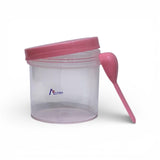 Astro Store Well PP Container with Spoon 500ml - Pink