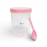 Astro Store Well PP Container with Spoon 750ml - Pink
