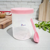 Astro Store Well PP Container with Spoon 750ml - Pink
