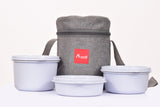 Astro Insulated Lunch Bag with 3-pcs Container Value Pack Set - Grey