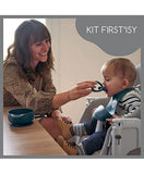 Babymoov Silicone Bowl, Spoon and Bib Weaning Set 3 Pc - Blue