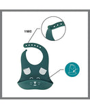 Babymoov Silicone Bowl, Spoon and Bib Weaning Set 3 Pc - Blue