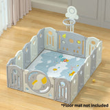 Lovely Baby Kids Astronaut Playpen With Basketball Hoop - 16pcs