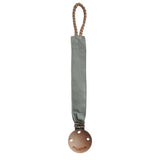 Mushie Pacifier Fabric Clips Roman Green - Laadlee
