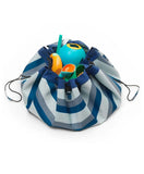 Play & Go Outdoor Playmat and Storage Bag - Blue Green Stripes