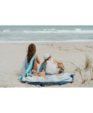 Play & Go Outdoor Playmat & Storage bag - Blue Green Stripes