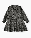 Jelliene All Over Printed Dress - Black - Laadlee