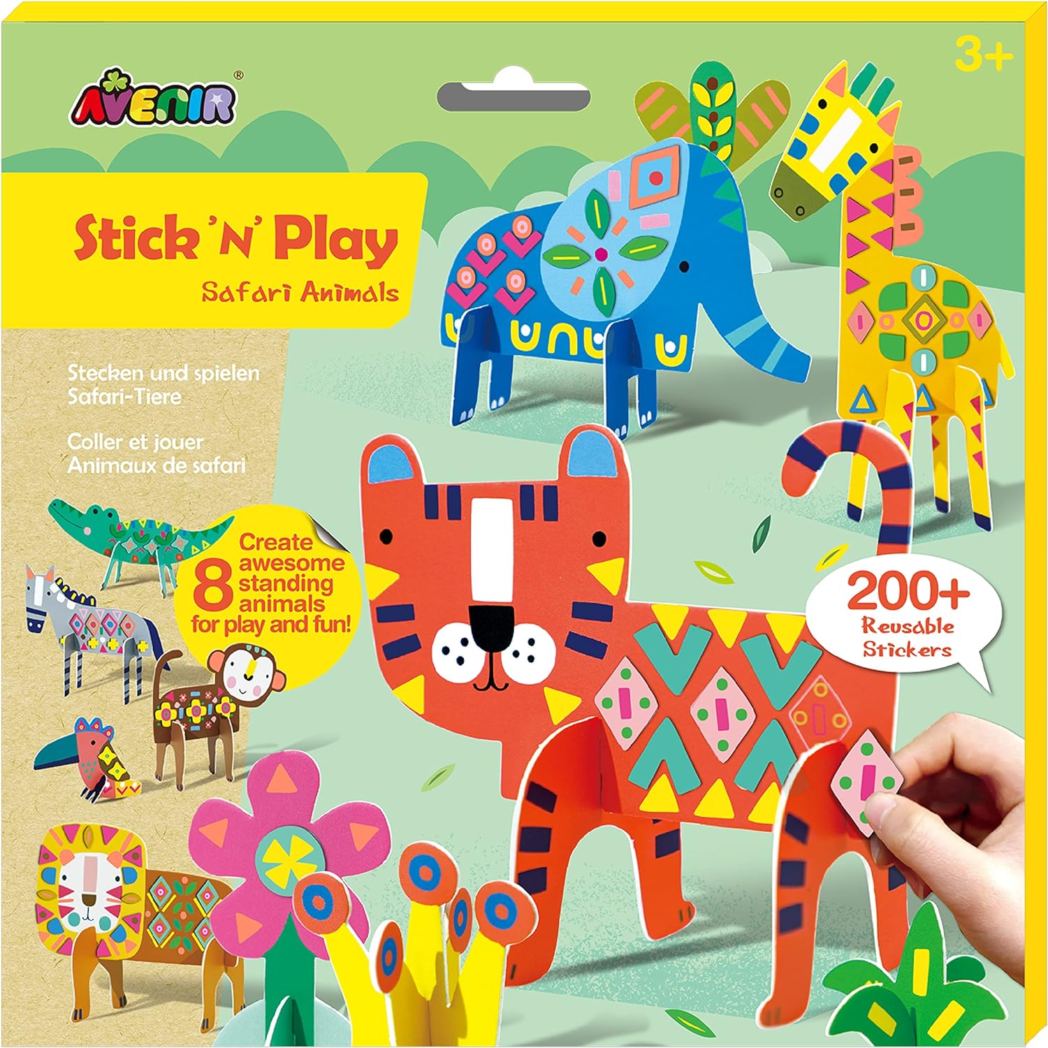 Avenir Stick 'N Play Series Kit - Safari Animals - Laadlee