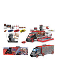 D-Power Super 2-in-1 Fire Control Truck With Transporter & Track Set - Orange - Laadlee