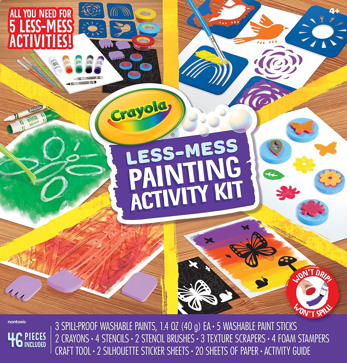 Crayola Less Mess Painting Activity Kit - Laadlee