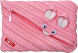 ZIPIT Animals Pencil Case Made of One Long Zipper - Bunny