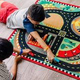 Melissa and Doug Round the Speedway Race Track Rug