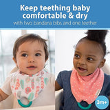 Dr. Brown's Bandana Bib With Teether - Feathers / Dots - Pack of 2 - Laadlee