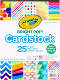 Crayola Bright Pop! Cardstock - 25 Sheets - Laadlee