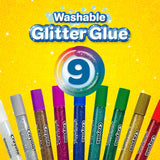 Crayola Bold Washable Glitter Glue Fiery Flecks - Pack of 9 - Laadlee