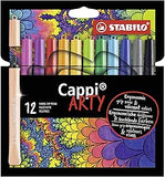 Stabilo Felt Tip Pen Cappi Arty Wallet Assorted Colours - Pack of 12