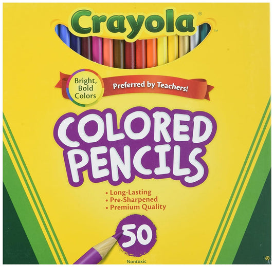 Crayola Long Colored Pencils - Pack of 50