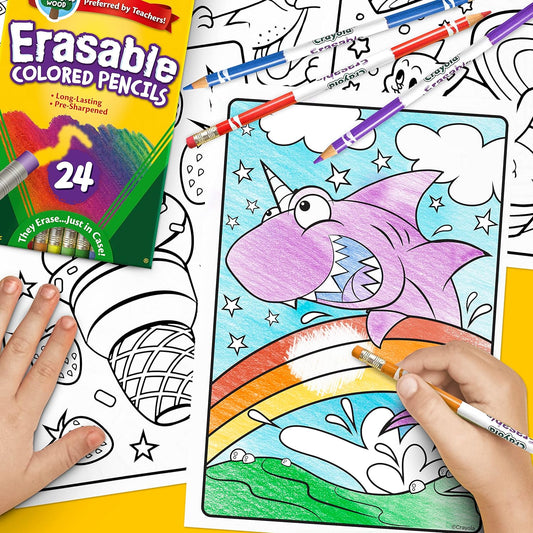 Crayola Erasable Colored Pencils - Pack of 24