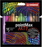 Stabilo pointMax ARTY Nylon Tip Writing Pen Wallet - Pack of 15