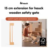 Hauck Eco Safety Gate Extension 15cm - Beech