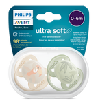Philips Avent Ultra Soft Pacifier 0M-6M Boy - 2 Pcs