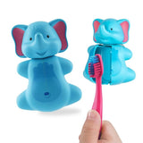 Flipper Fun Animal Kids Toothbrush With Holder - Elephant