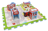 Sunta Fire Station Adventure With Fire Engine Puzzle Mat