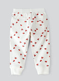 Jelliene All Over Printed Knit Sweat Pants - White Bug - Laadlee