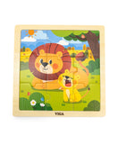Viga Wooden 9-Piece-Puzzle - Lion