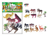 Power Joy Animal Worldz Safari Animal Figurine 4inch- 6pcs Assorted