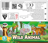 Power Joy Animal Worldz Safari Animal Figurine 4inch- 6pcs Assorted