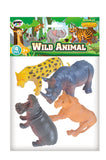 Power Joy Animal Worldz 4pcs Safari Animal Figurine 6inch - Assorted