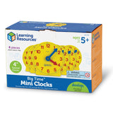 Learning Resources Big Time Geared Mini-Clocks - Set Of 6