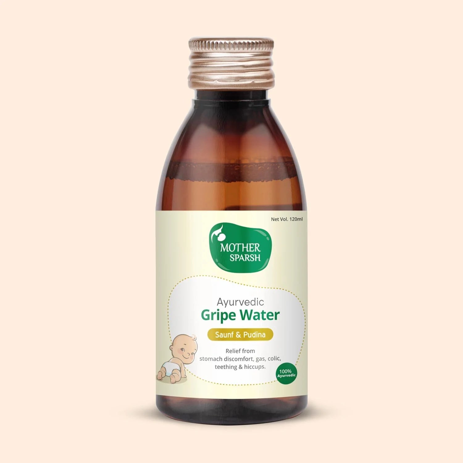 Mother Sparsh Ayurvedic Gripe Water - 120ml - Laadlee