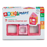 Addo Magnimake Magnetic Tiles Pastel Starter Building Blocks Set - 18pcs