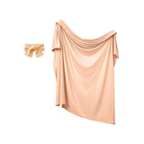 Anvi Baby Headband & Swaddle Set - Bamboo Spandex - Peach